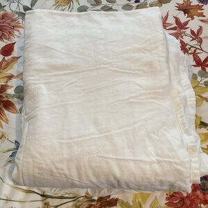 Urban Outfitters White Linen/Cotton Queen Sheet Set